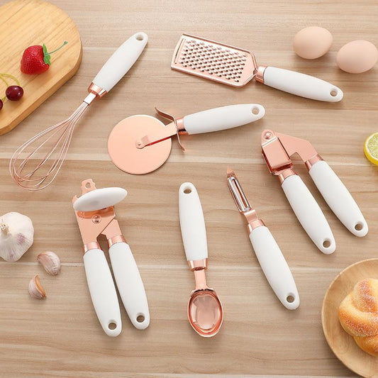 7 Pcs Rose Gold Kitchen Set